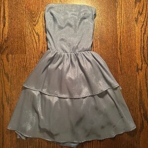 Blue Ruffled Homecoming Dress from Lucy In The Sky
